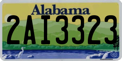 AL license plate 2AI3323