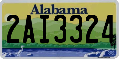 AL license plate 2AI3324