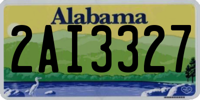 AL license plate 2AI3327