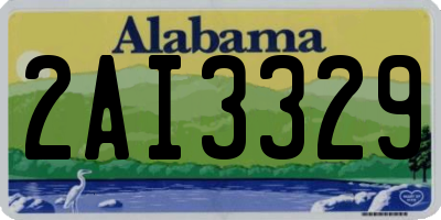 AL license plate 2AI3329