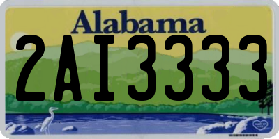 AL license plate 2AI3333