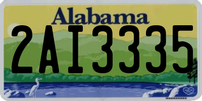 AL license plate 2AI3335
