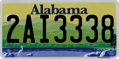 AL license plate 2AI3338