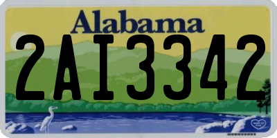 AL license plate 2AI3342