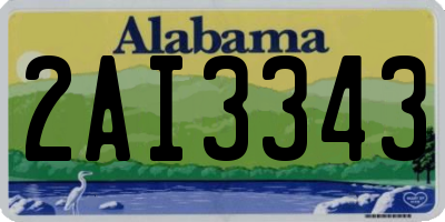AL license plate 2AI3343
