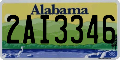 AL license plate 2AI3346