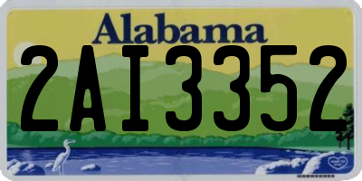 AL license plate 2AI3352