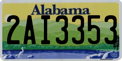 AL license plate 2AI3353
