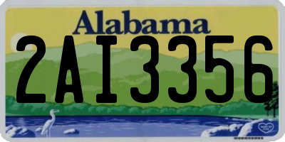 AL license plate 2AI3356