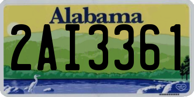 AL license plate 2AI3361