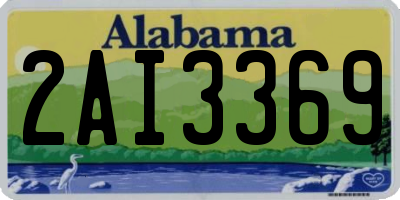 AL license plate 2AI3369