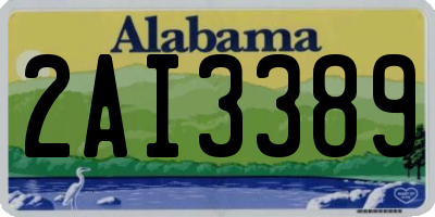 AL license plate 2AI3389