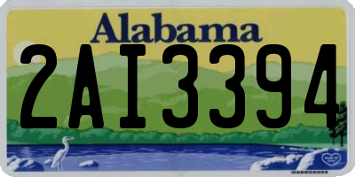 AL license plate 2AI3394