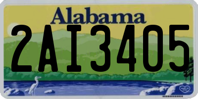 AL license plate 2AI3405