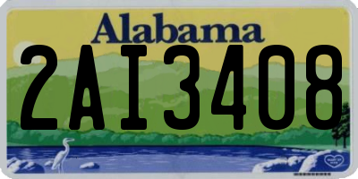 AL license plate 2AI3408