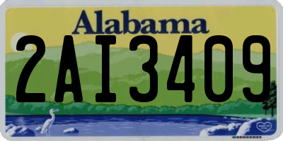 AL license plate 2AI3409