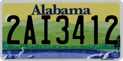AL license plate 2AI3412