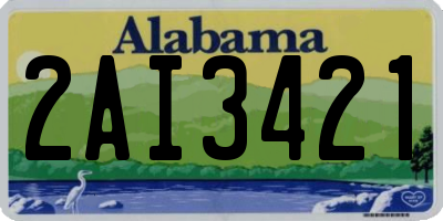 AL license plate 2AI3421