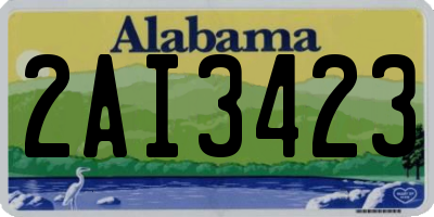 AL license plate 2AI3423