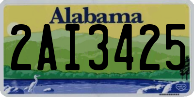AL license plate 2AI3425