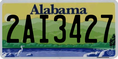AL license plate 2AI3427
