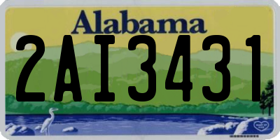 AL license plate 2AI3431