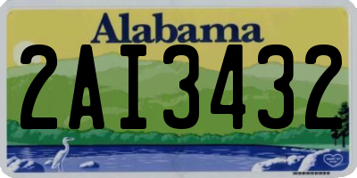 AL license plate 2AI3432