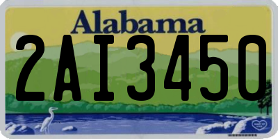 AL license plate 2AI3450