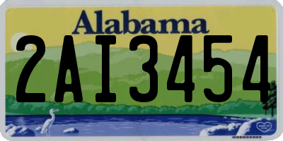 AL license plate 2AI3454