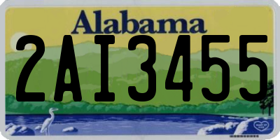 AL license plate 2AI3455