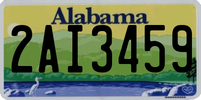 AL license plate 2AI3459