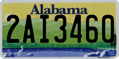 AL license plate 2AI3460