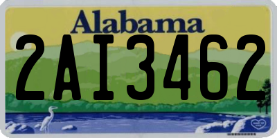 AL license plate 2AI3462