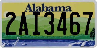 AL license plate 2AI3467