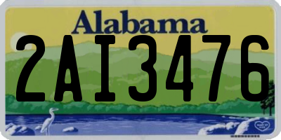 AL license plate 2AI3476