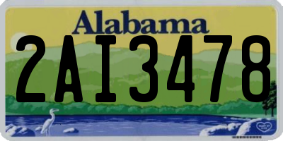 AL license plate 2AI3478