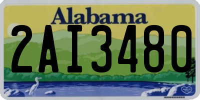 AL license plate 2AI3480