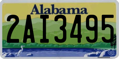 AL license plate 2AI3495