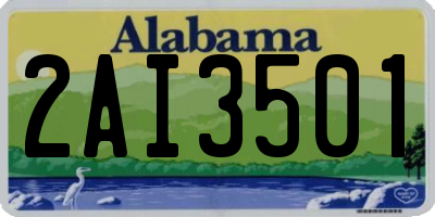 AL license plate 2AI3501