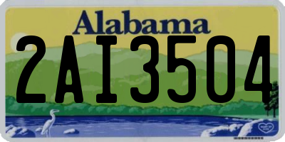 AL license plate 2AI3504