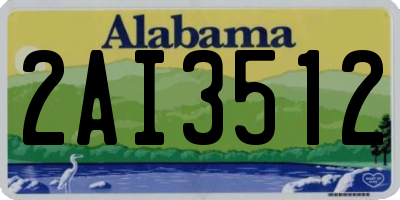 AL license plate 2AI3512