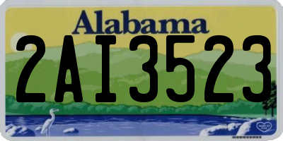 AL license plate 2AI3523