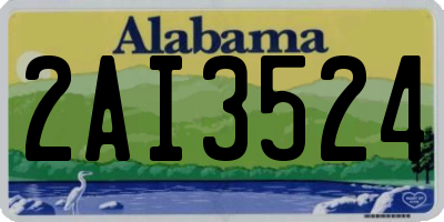 AL license plate 2AI3524