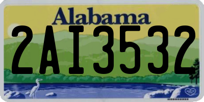 AL license plate 2AI3532
