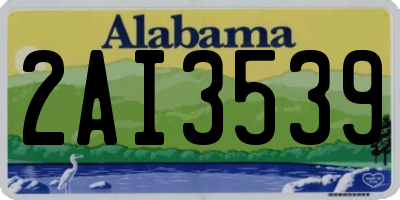 AL license plate 2AI3539