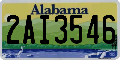 AL license plate 2AI3546