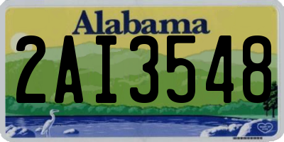 AL license plate 2AI3548