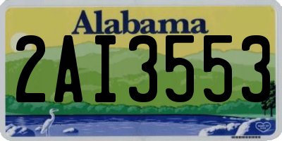 AL license plate 2AI3553