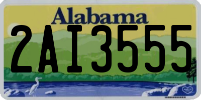 AL license plate 2AI3555