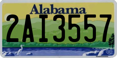 AL license plate 2AI3557
